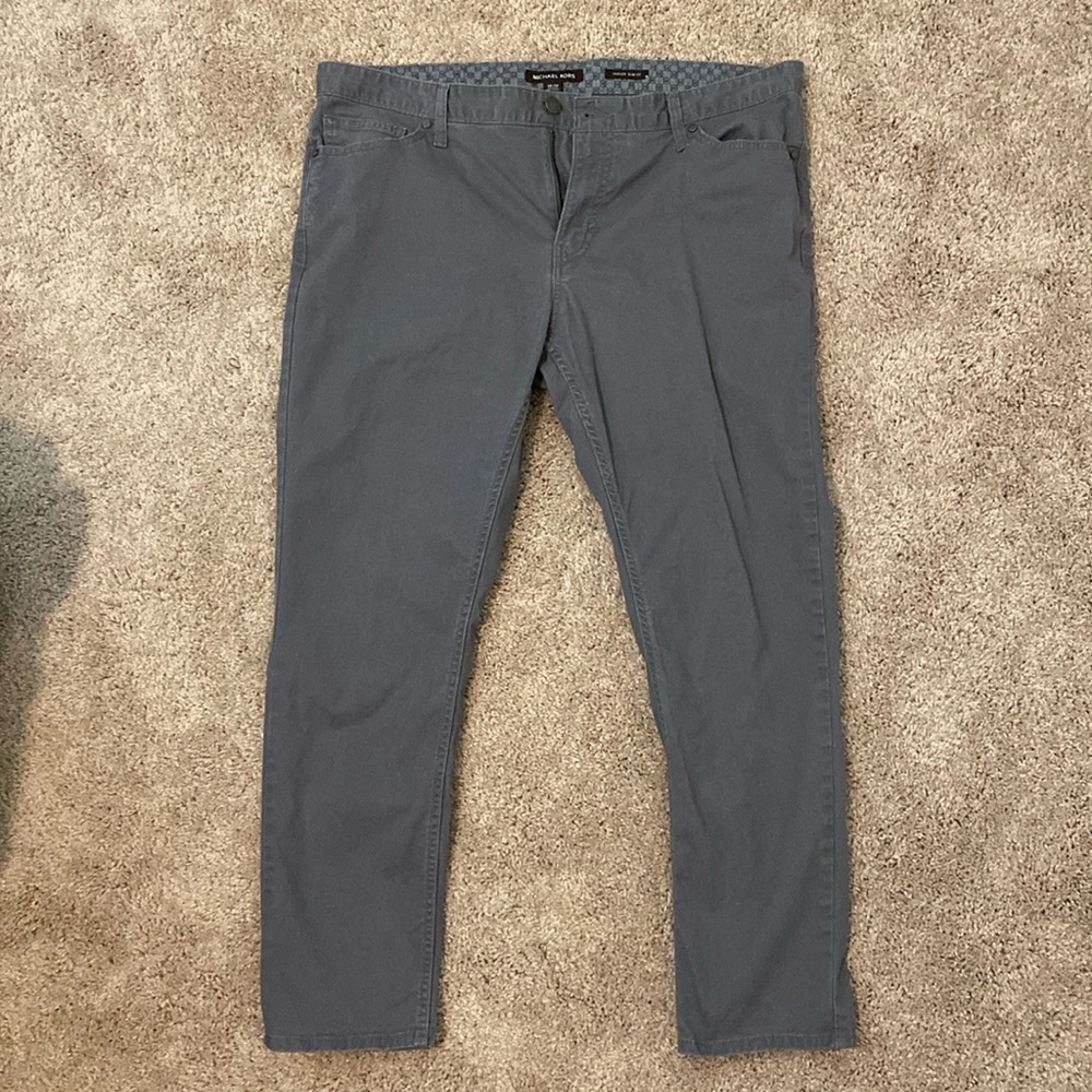 Michael Kors gray chino khaki pants 36/30 slim fit